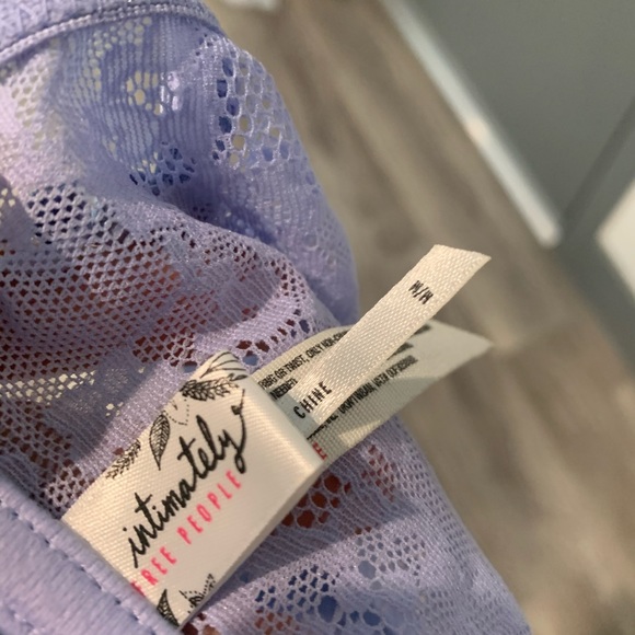 Free People Powder Blue Lingerie Lace  Bra Top - Picture 5 of 8